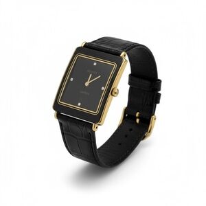 Rado ꔘ Iconic Jubile Integral Diamonds Watch ꔘ Black and Gold ꔘ Florence Strap